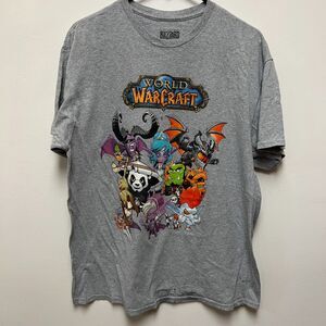 2020 World of Warcraft WOW Medium T-Shirt Gray Excellent Condition Toon Characte